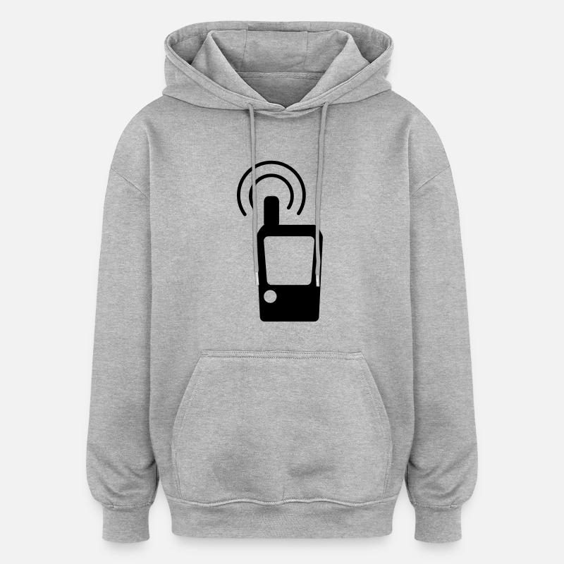 Geocaching GPS Tracker - Sweat à capuche oversize unisexe - gris chiné