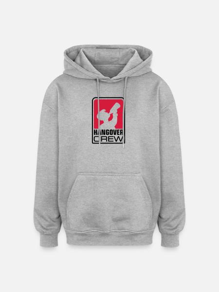 hangover crew logo - Oversized Unisex Hoodie - Grau meliert