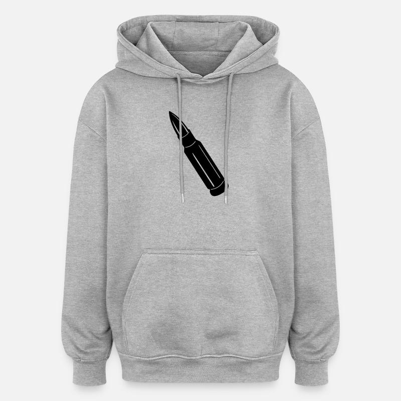 Balle - Sweat à capuche oversize unisexe - gris chiné