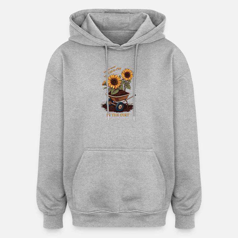 Kleingärtner Sprüche - Oversized Unisex Hoodie - Grau meliert