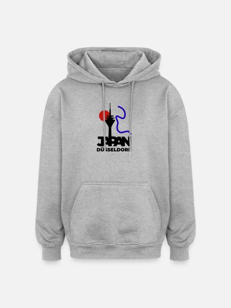 Japan goes Dusseldorf - Oversized Unisex Hoodie - heather grey