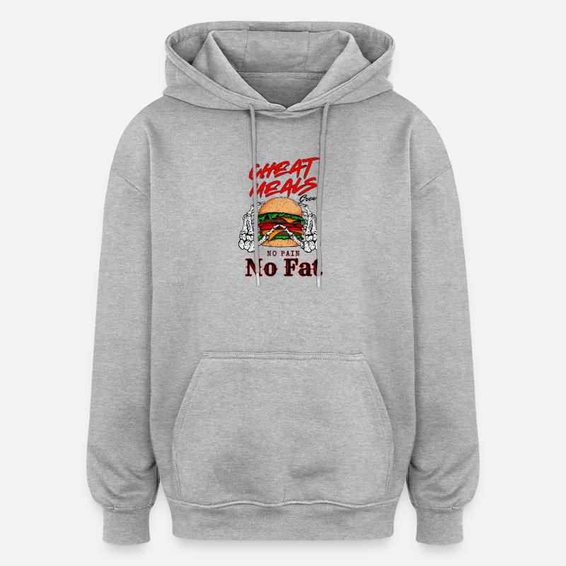 Cheat Meal Edition  - Sweat à capuche oversize unisexe - gris chiné