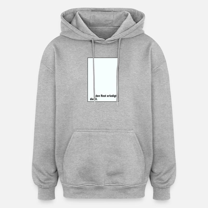 Rest KI - Oversized Unisex Hoodie - Grau meliert