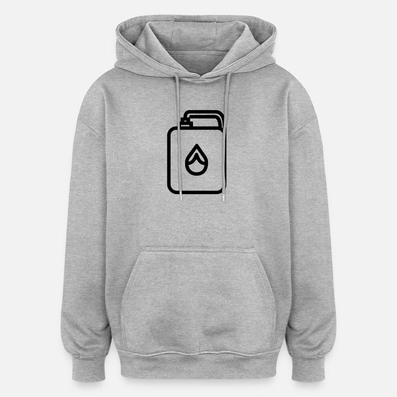 Gas can - Oversized Unisex Hoodie - heather grey