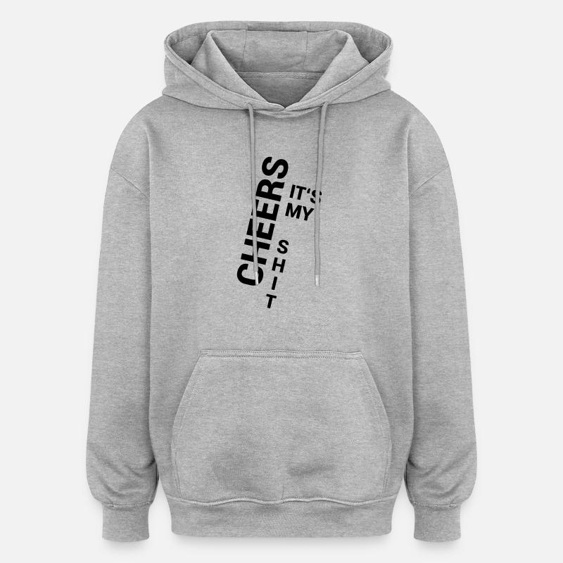 Ma merde - Sweat à capuche oversize unisexe - gris chiné