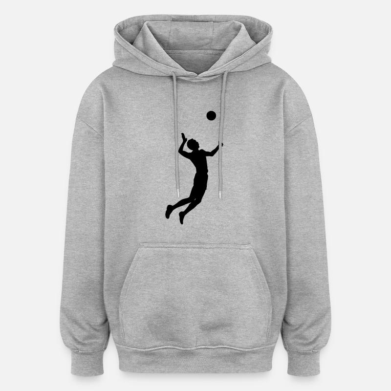 Beachattack - Oversized Unisex Hoodie - Grau meliert