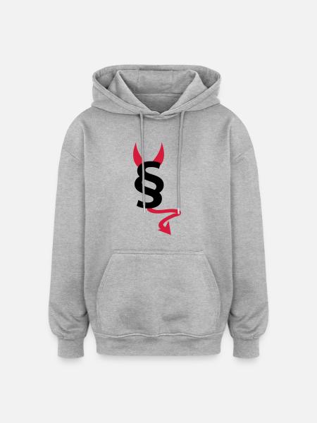 paragraph - Oversized Unisex Hoodie - Grau meliert