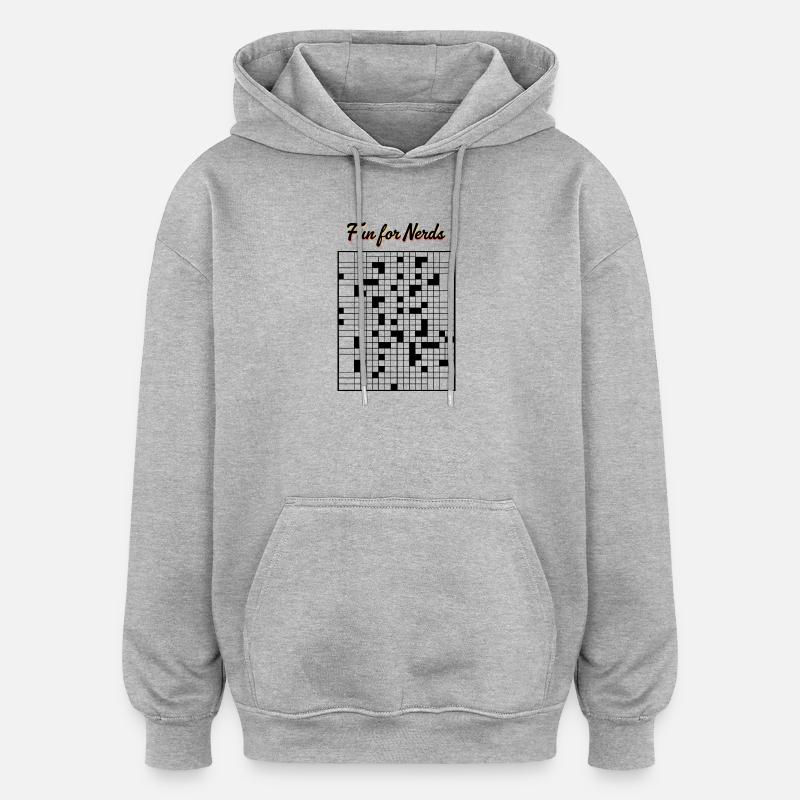 Du plaisir pour les nerds - Sweat à capuche oversize unisexe - gris chiné