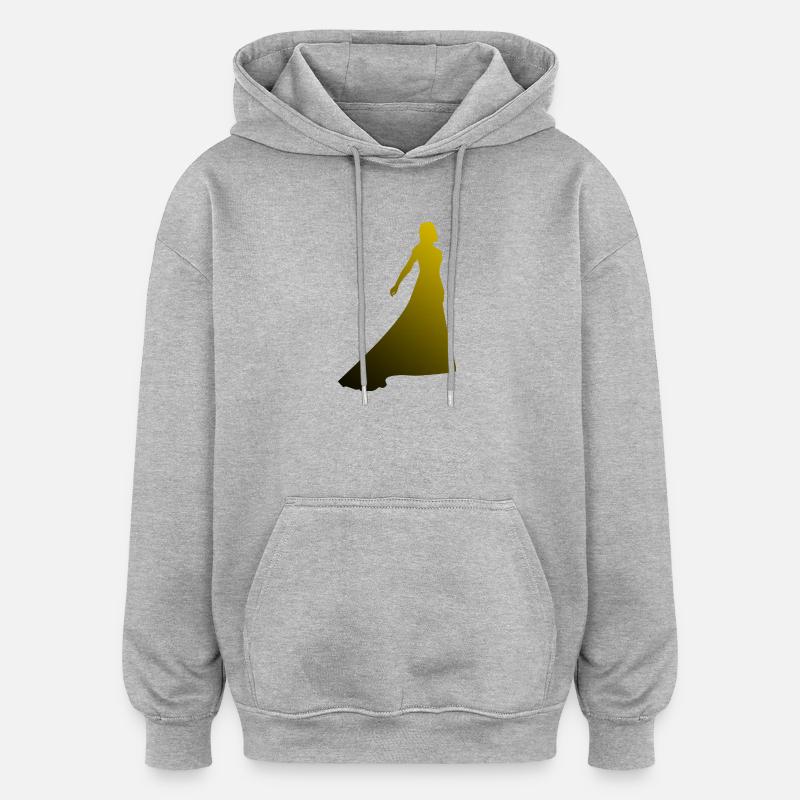 Mariage - Sweat à capuche oversize unisexe - gris chiné