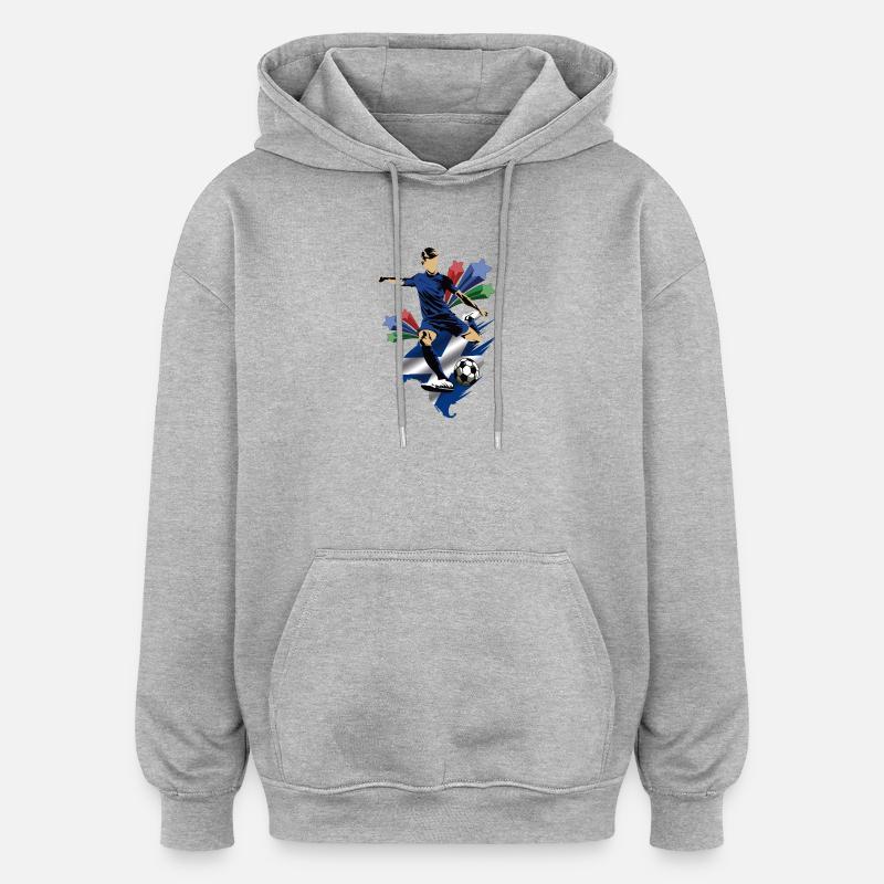 Escocia - Écosse - Drapeaux - Sweat à capuche oversize unisexe - gris chiné