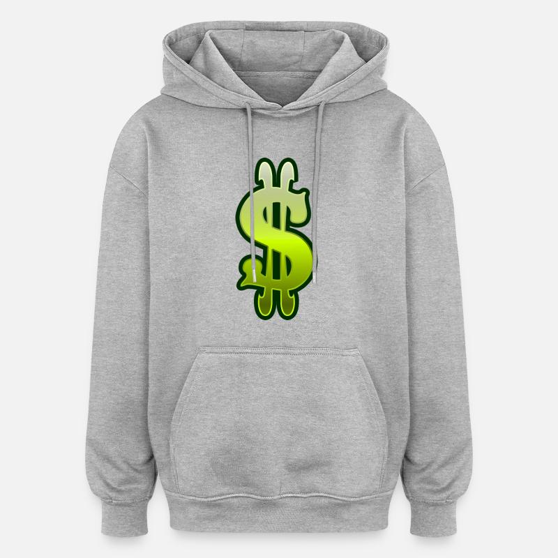 dollar - Sweat à capuche oversize unisexe - gris chiné