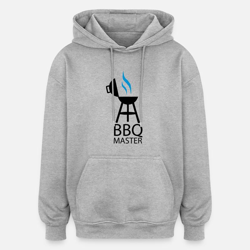 BBQ master 2clr - Sweat à capuche oversize unisexe - gris chiné