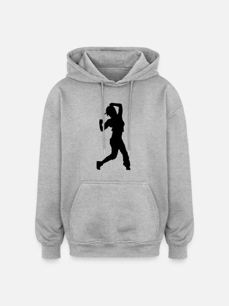 hip hop dancer - Oversized Unisex Hoodie - Grau meliert