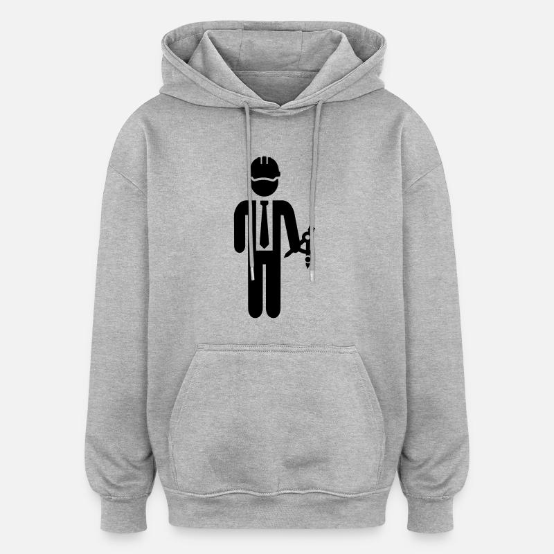 Engineer - Oversized Unisex Hoodie - heather grey