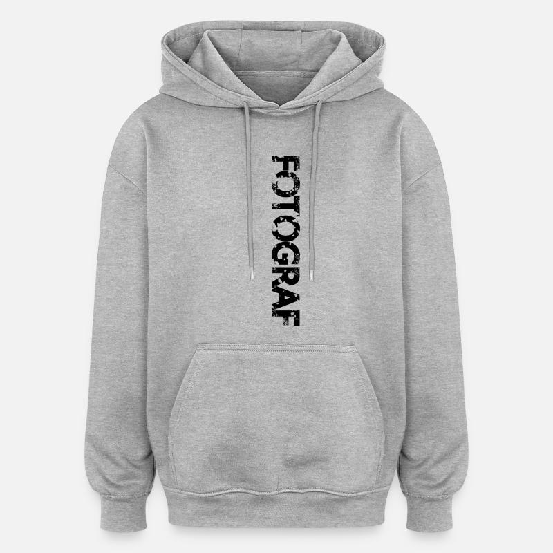 Photographe - Sweat à capuche oversize unisexe - gris chiné