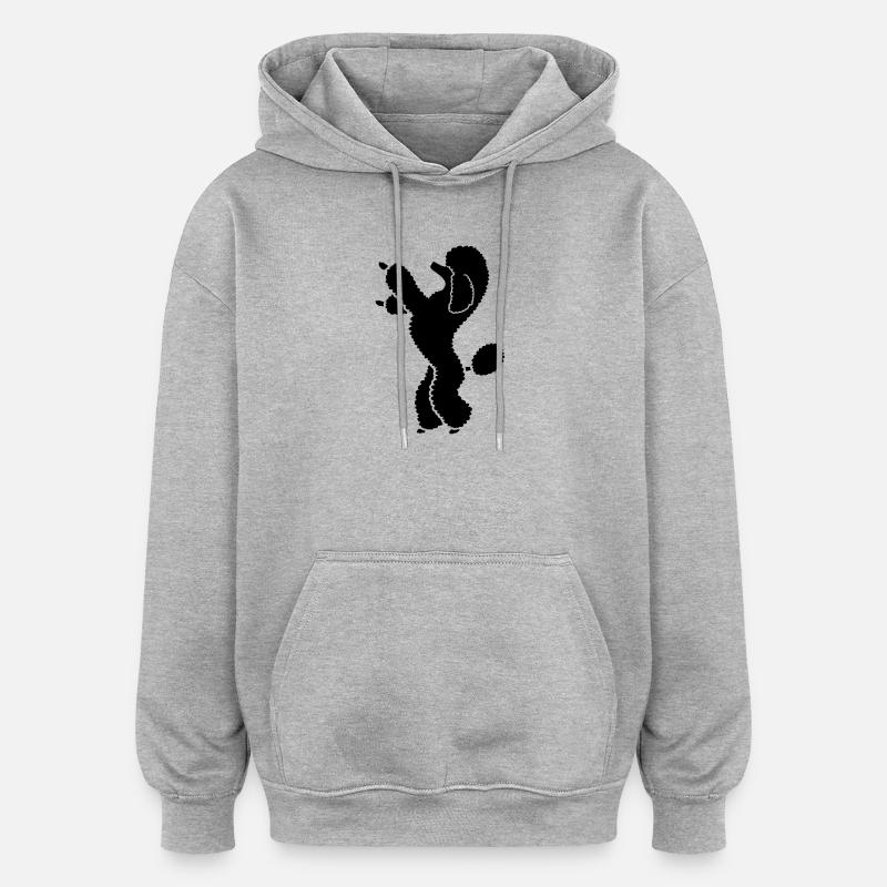 Pudel poodle - Oversized Unisex Hoodie - Grau meliert