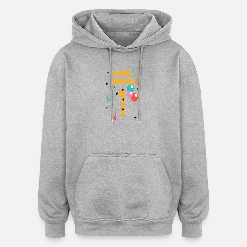 Regardez qui parle - Sweat à capuche oversize unisexe - gris chiné
