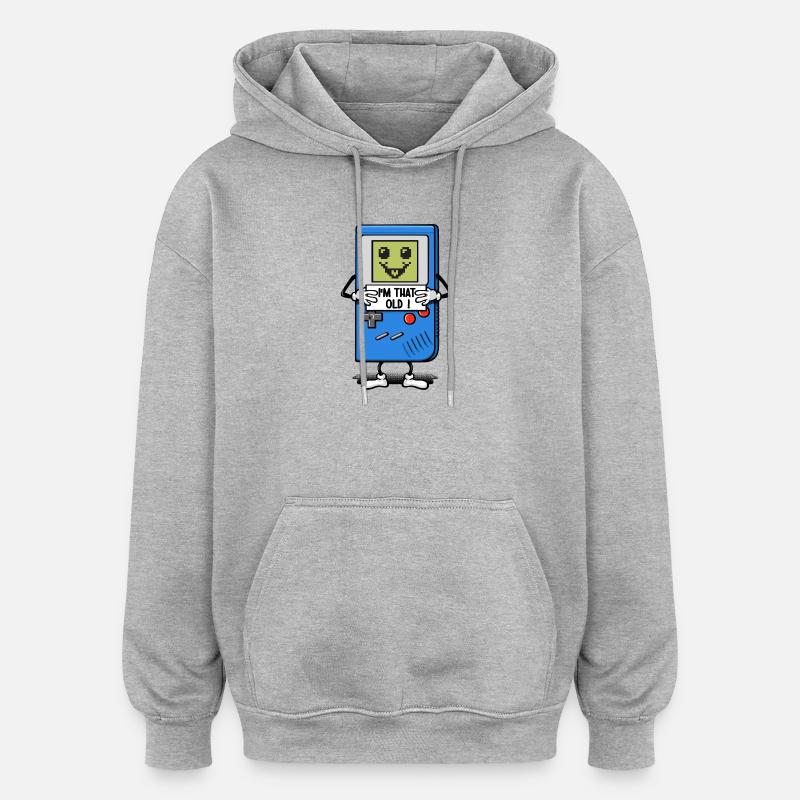 As old as a game console - Oversized Unisex Hoodie - heather grey