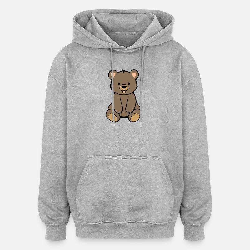 Bear Bear - Oversized Unisex Hoodie - heather grey