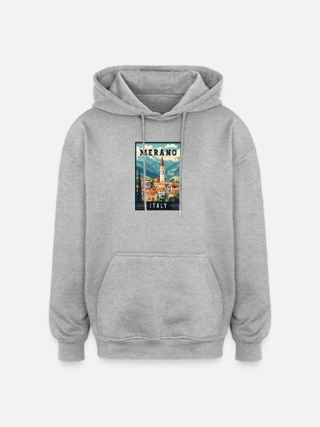 Experience Breathtaking Merano in Italy - Oversized Unisex Hoodie - heather grey