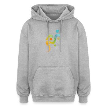 Yoga design_27 - Oversized Unisex Hoodie - heather grey - Front - Noah (186cm)