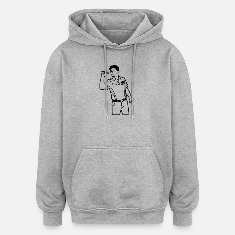 Darts - Oversized Unisex Hoodie - heather grey