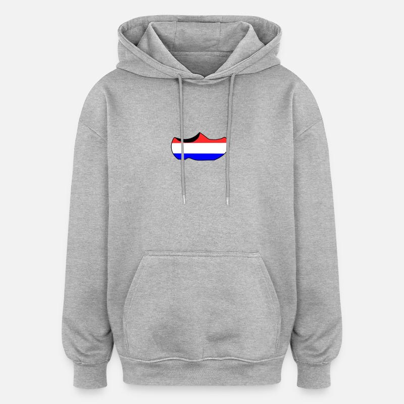 Hollande Amsterdam Clog koninginnedag - Sweat à capuche oversize unisexe - gris chiné