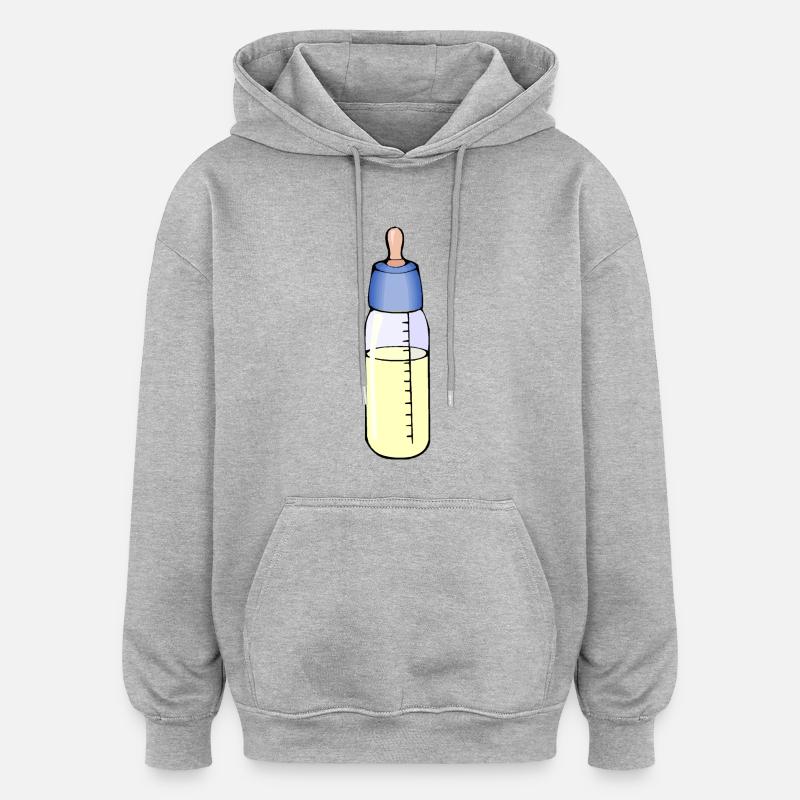 bouteille de lait - Sweat à capuche oversize unisexe - gris chiné