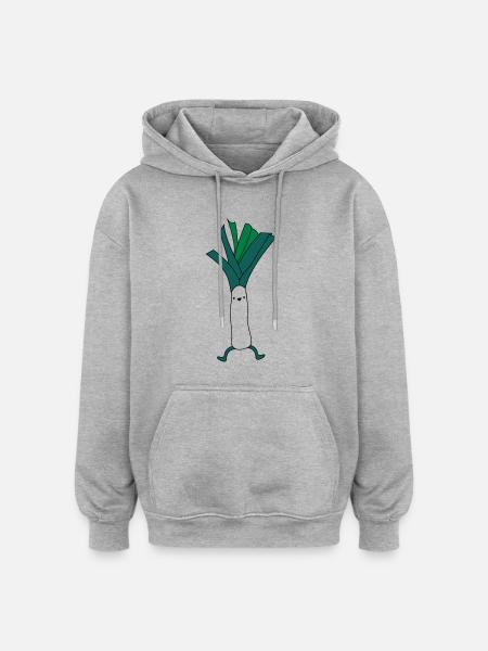 Lauchmann - Oversized Unisex Hoodie - Grau meliert