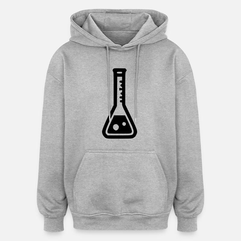 Erlenmeyer - Sweat à capuche oversize unisexe - gris chiné
