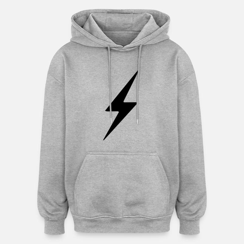 foudre - Sweat à capuche oversize unisexe - gris chiné