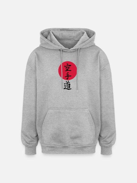 Karate - Oversized Unisex Hoodie - Grau meliert