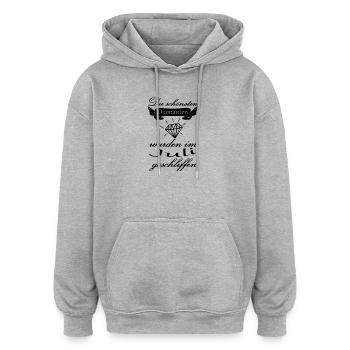 Juli Diamanten Geburtstag Geschenk Spruch - Oversized Unisex Hoodie - Grau meliert - Vorne - Noah (186cm)