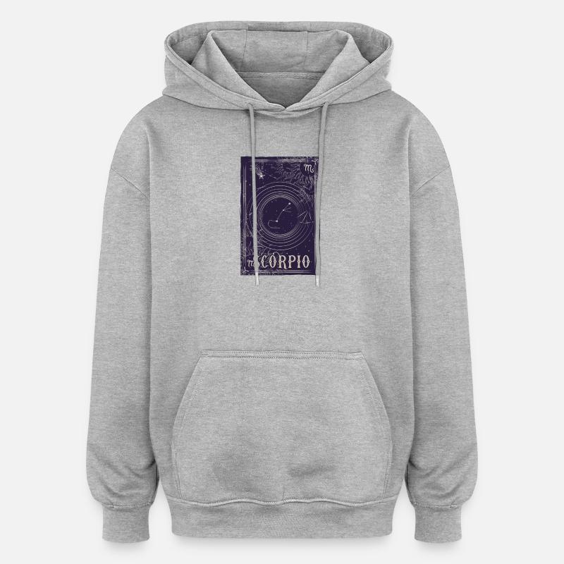Skorpion Sternbild Nachthimmel - Oversized Unisex Hoodie - Grau meliert