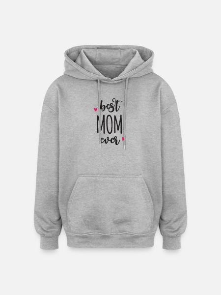 Beste Mutter aller Zeiten - Oversized Unisex Hoodie - Grau meliert