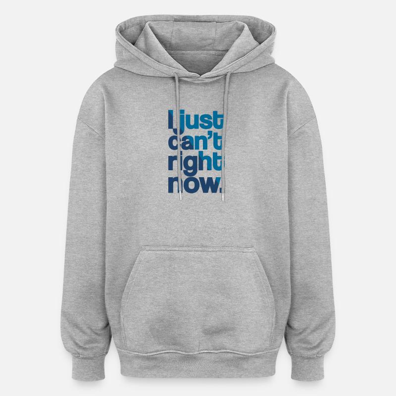 Geht einfach nicht - Oversized Unisex Hoodie - Grau meliert