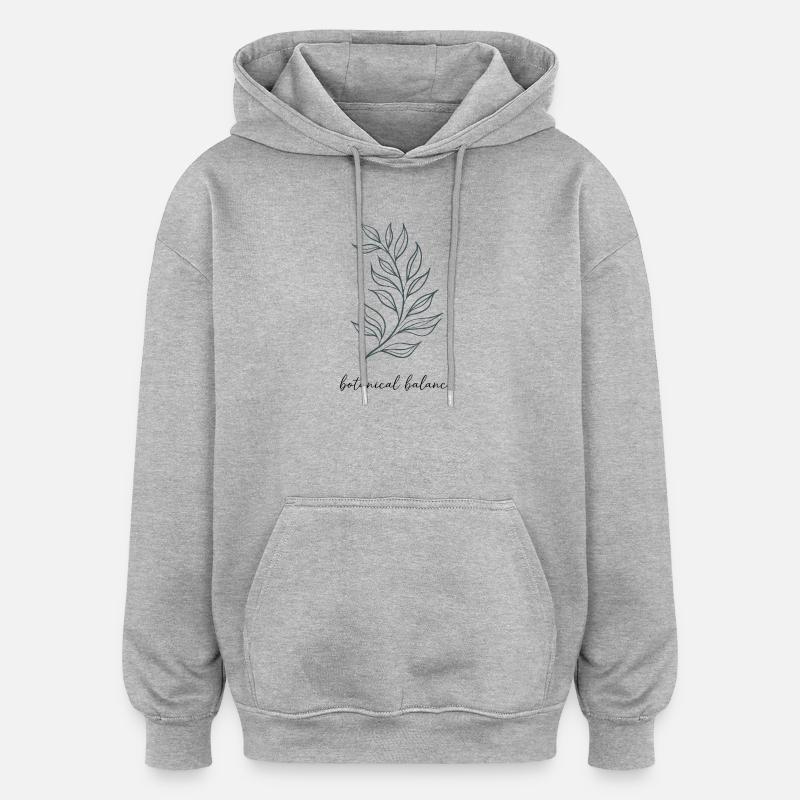 Botanique végétale – Harmonie de la nature - Sweat à capuche oversize unisexe - gris chiné