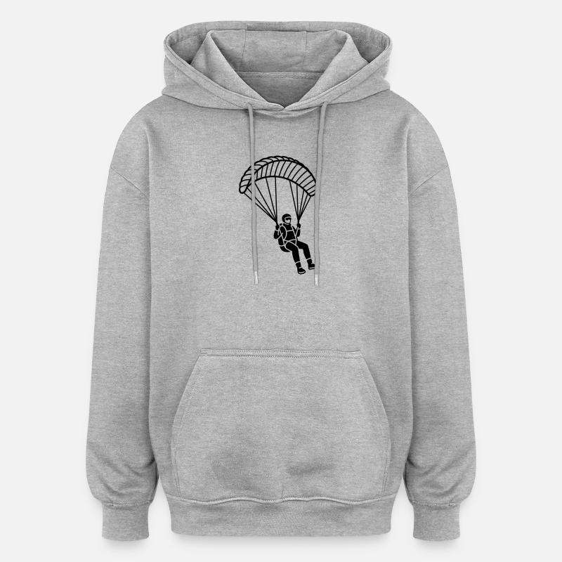 Parapente - Sweat à capuche oversize unisexe - gris chiné