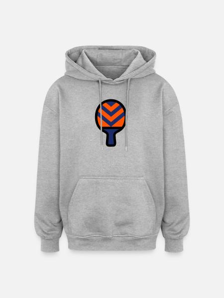 Tischtennisschläger Tischtennis Verein Sport - Oversized Unisex Hoodie - Grau meliert