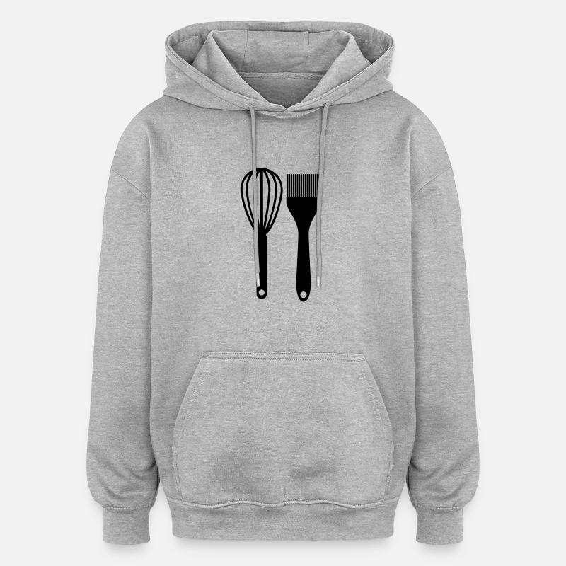 cuire - Sweat à capuche oversize unisexe - gris chiné