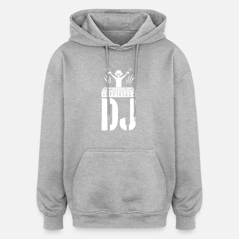 DJ Spruch Platines vinyles - Sweat à capuche oversize unisexe - gris chiné