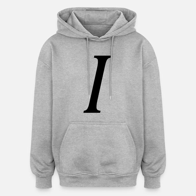 iota - Sweat à capuche oversize unisexe - gris chiné