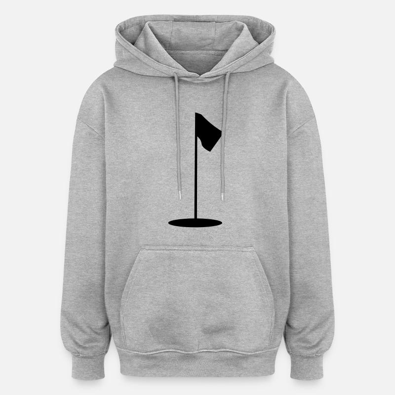 Minigolf,GOLF,golfen,fahne,golfplatz,golfschläger, - Oversized Unisex Hoodie - Grau meliert