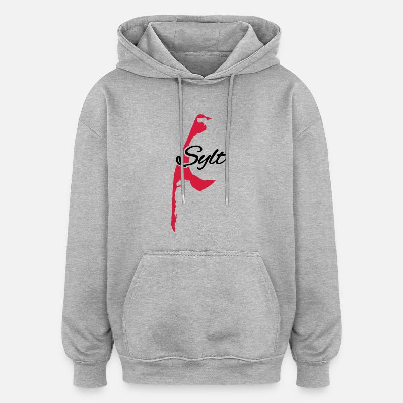 Sylt - Oversized Unisex Hoodie - Grau meliert