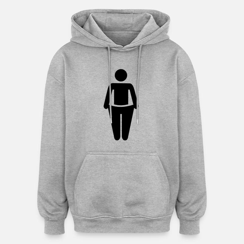 Régime - Sweat à capuche oversize unisexe - gris chiné