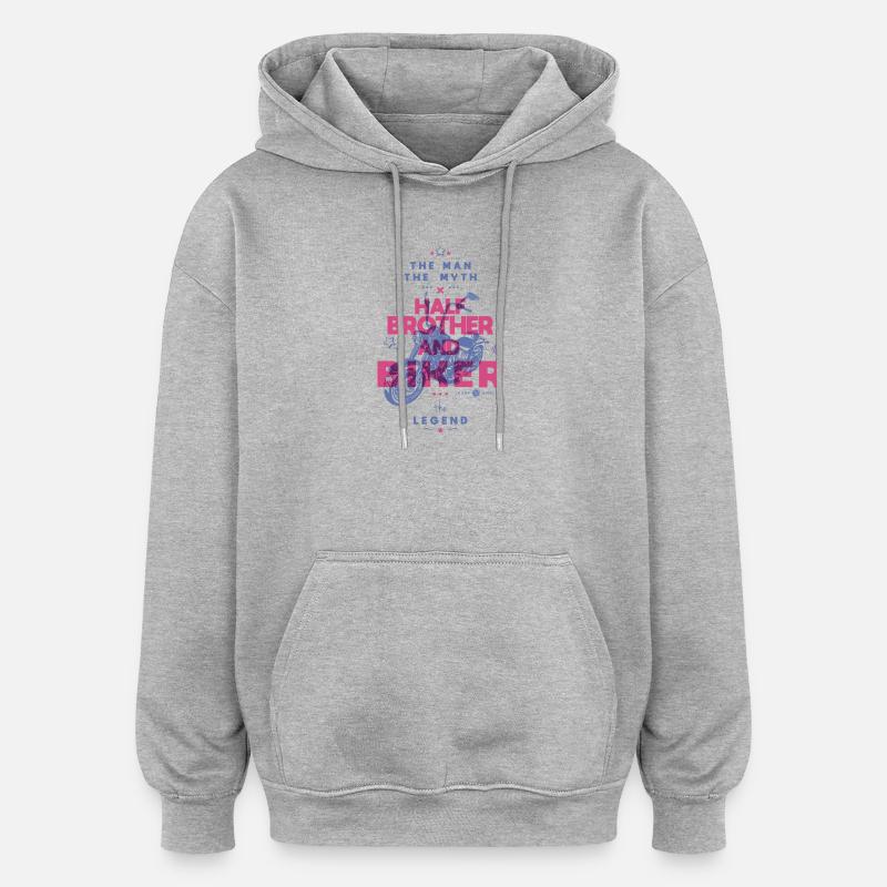 Mythisches Rad der Legende - Oversized Unisex Hoodie - Grau meliert