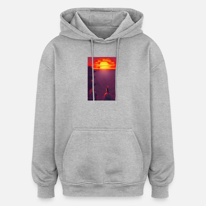 Samurai 3 - Oversized Unisex Hoodie - heather grey