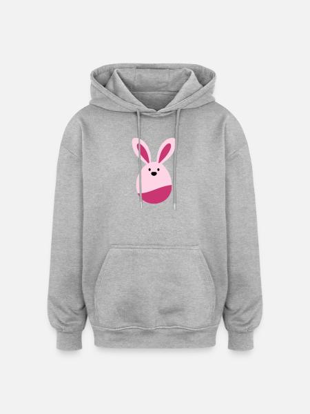 Hare - Oversized Unisex Hoodie - heather grey