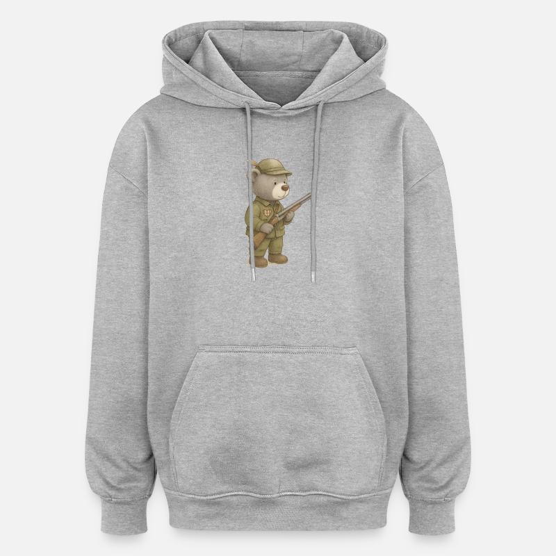 Lord Petzi Hunter - Sweat à capuche oversize unisexe - gris chiné