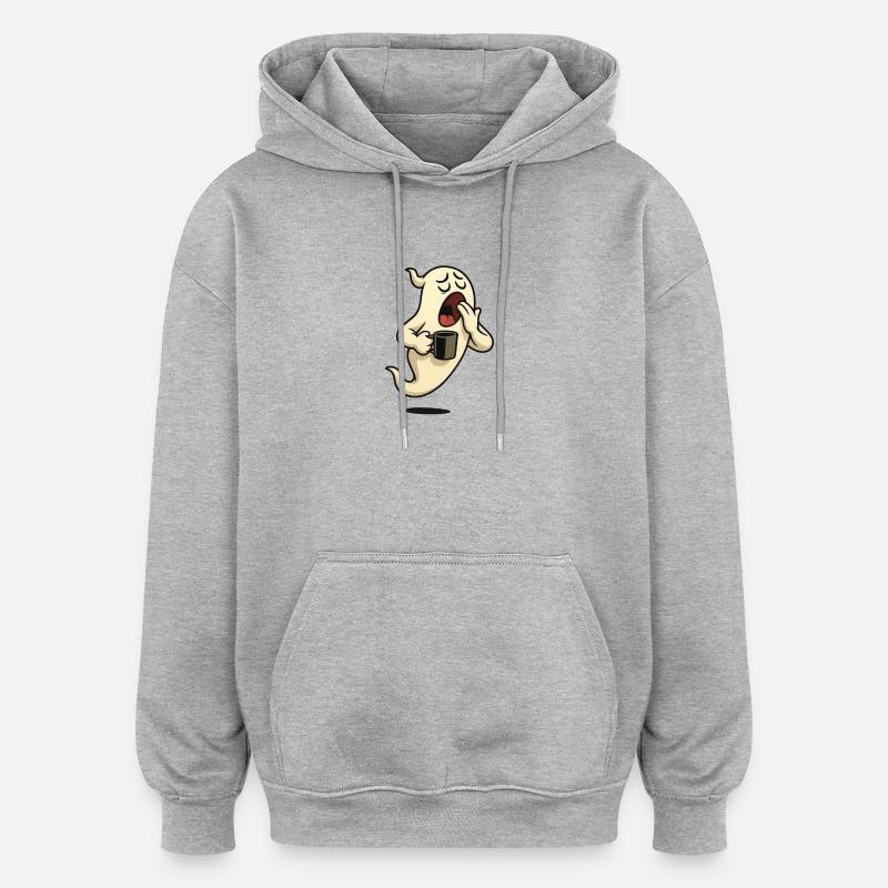 L’ fatigué. - Sweat à capuche oversize unisexe - gris chiné